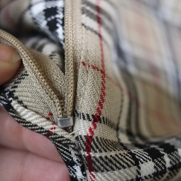 Nasty Gal Plaid High-Rise Pants UK Academia Style Vintage-Inspired Repairable - Picture 8 of 10